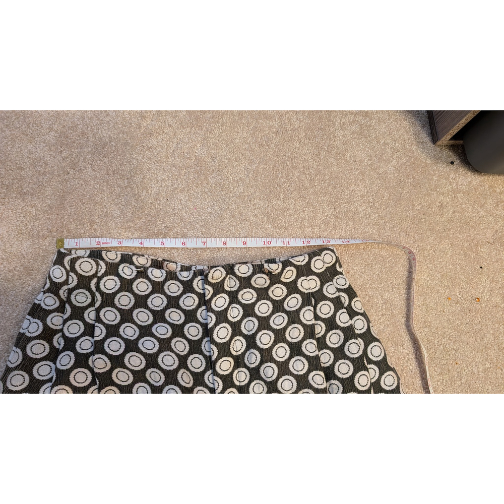 Women's Custom-Made Green and White Mod Print Pants - Picture 10 of 13